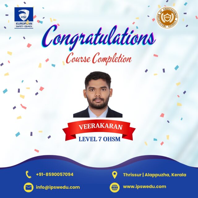 Congratulations on your placement! 
IPSW is proud to be part of your success story. 
Wishing you continued growth and achievements.