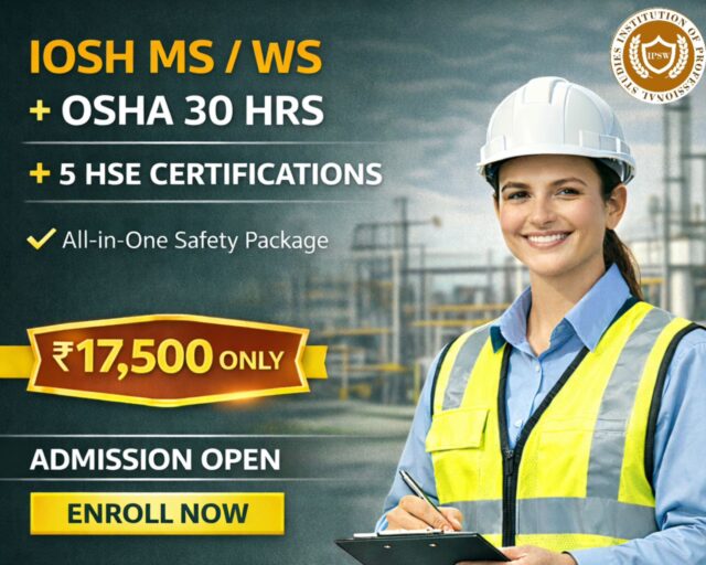 🔥 Upgrade Your Safety Career Today!
Get IOSH, OSHA + 5 HSE Certifications in one program.
🎯 Limited Seats | 📈 High Demand