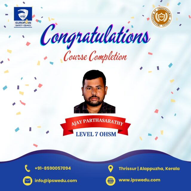 Congratulations on your placement!
IPSW is proud to be part of your success story.
Wishing you continued growth and achievements.