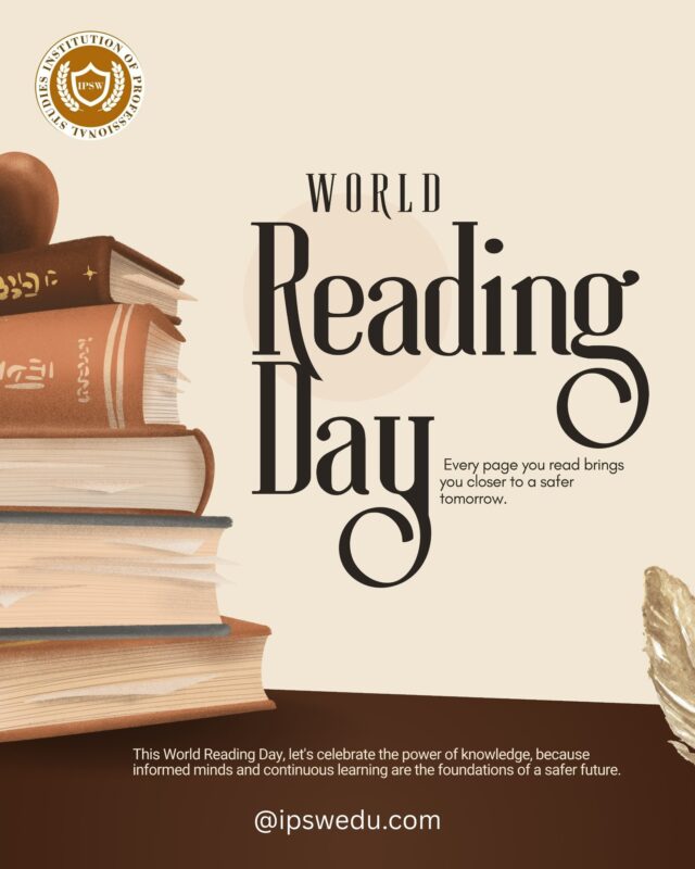 📖 Open a Book, Open a World!

On this World Reading Day, let's celebrate the power of reading to inspire, educate, and transform lives. Every page turned is a step toward new knowledge, fresh ideas, and endless possibilities.

Whether it's a book, article, or educational resource, make reading a daily habit and invest in your personal and professional growth.

📚 Read. Learn. Grow. Succeed.

#WorldReadingDay #ReadingCulture #LifelongLearning #KnowledgeIsPower #Education #PersonalDevelopment #IPSW #LearningNeverStops
