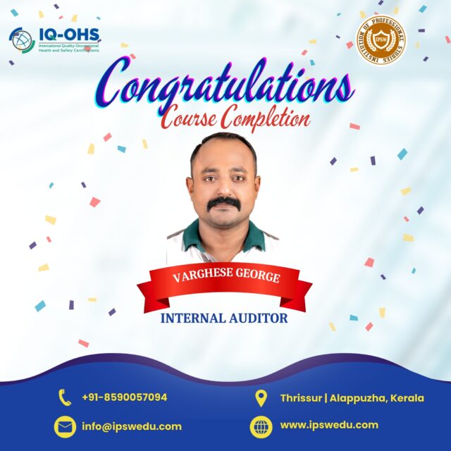 Another learner has successfully completed their professional training at IPSW Institution!

Equipped with industry-relevant knowledge and practical skills.

One step closer to exciting career opportunities in the safety profession.

 Start your journey with IPSW and earn a certificate that makes a difference. 🚀