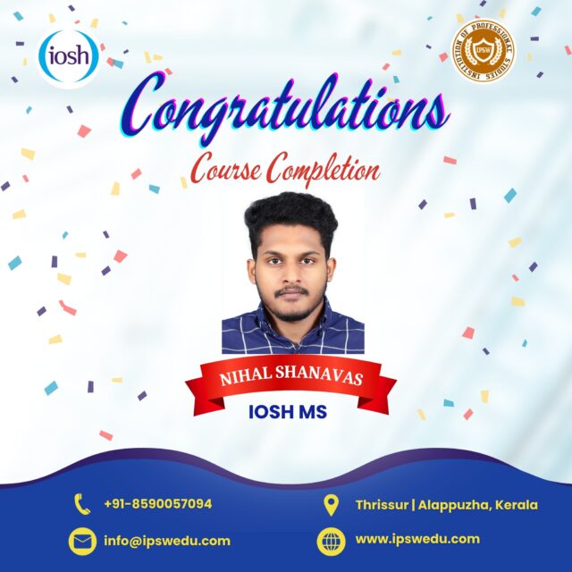 Another learner has successfully completed their professional training at IPSW Institution!

Equipped with industry-relevant knowledge and practical skills.

One step closer to exciting career opportunities in the safety profession.

Start your journey with IPSW and earn a certificate that makes a difference.