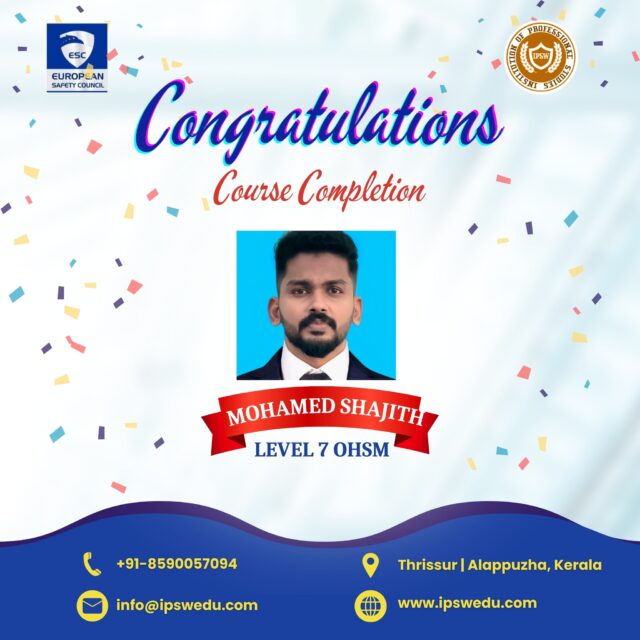 🎓 Success Achieved!
Another milestone completed at IPSW Institution.
Your dedication turned learning into achievement.
🚀 The journey to a safer and brighter career begins now!