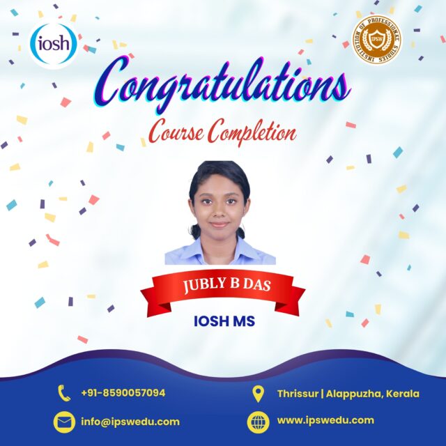 🚀 From Learning to Achievement!
Course successfully completed at IPSW Institution.
Now it’s time to turn knowledge into real-world success. 🌟