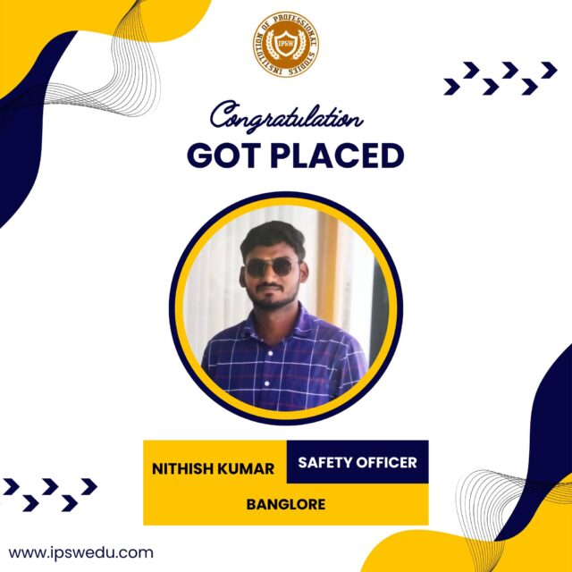 Congratulations on your placement! IPSW is proud to be part of your success story. Wishing you continued growth and achievements.