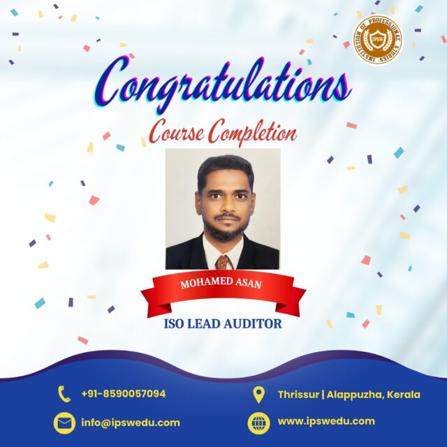 Another learner has successfully completed their professional training at IPSW Institution!

Equipped with industry-relevant knowledge and practical skills.

One step closer to exciting career opportunities in the safety profession.

Start your journey with IPSW and earn a certificate that makes a difference. 🚀