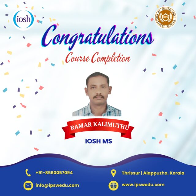 Another learner has successfully completed their professional training at IPSW Institution!

Equipped with industry-relevant knowledge and practical skills.

One step closer to exciting career opportunities in the safety profession.

Start your journey with IPSW and earn a certificate that makes a difference.