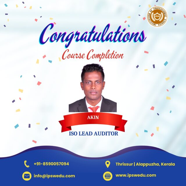 Another learner has successfully completed their professional training at IPSW Institution!

Equipped with industry-relevant knowledge and practical skills.

 One step closer to exciting career opportunities in the safety profession.

Start your journey with IPSW and earn a certificate that makes a difference.