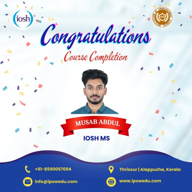 🚀 From Learning to Achievement!
Course successfully completed at IPSW Institution.
Now it’s time to turn knowledge into real-world success. 🌟