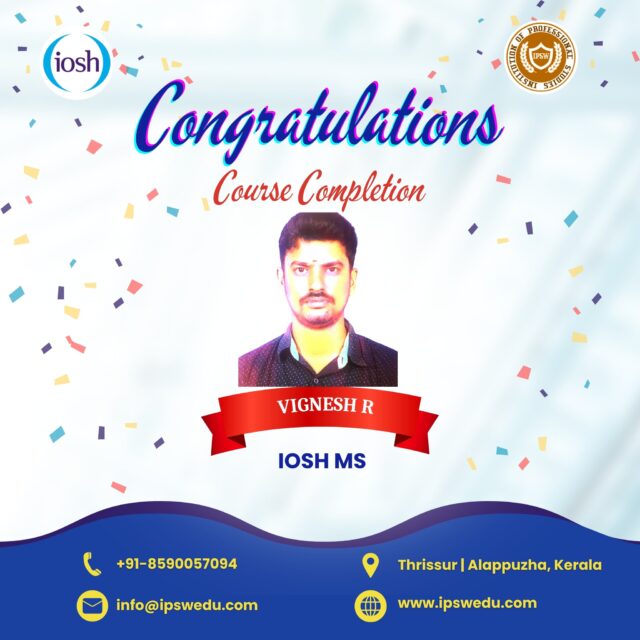 Another learner has successfully completed their professional training at IPSW Institution!

Equipped with industry-relevant knowledge and practical skills.

One step closer to exciting career opportunities in the safety profession.

Start your journey with IPSW and earn a certificate that makes a difference.