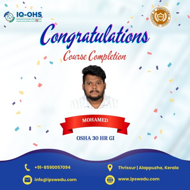 👏 Congratulations on Your Course Completion!
Hard work, commitment, and knowledge have brought you here.
With IPSW Institution, you’re now ready to step into new career opportunities. 🌍